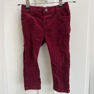 Old Navy 18-24M Maroon Corduroy Pants